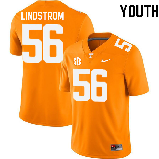 Youth #56 Kellen Lindstrom Tennessee Volunteers College Football Jerseys Stitched-Orange